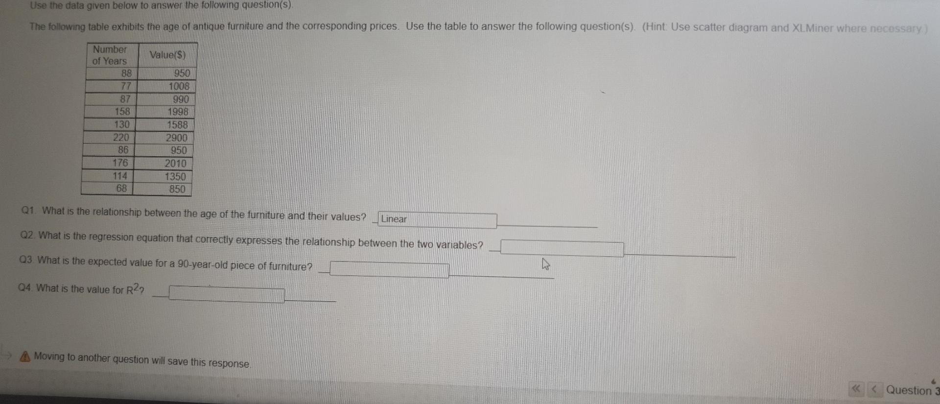 Solved Use The Data Given Below To Answer The Following | Chegg.com