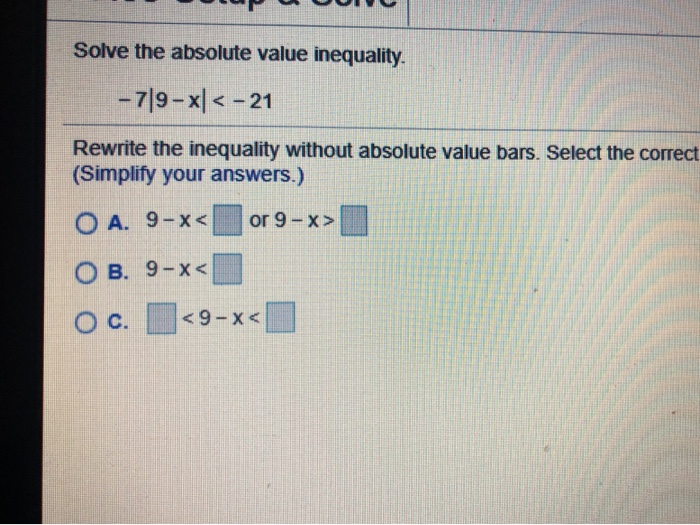 Rewrite The Inequality Without Absolute Value Bars