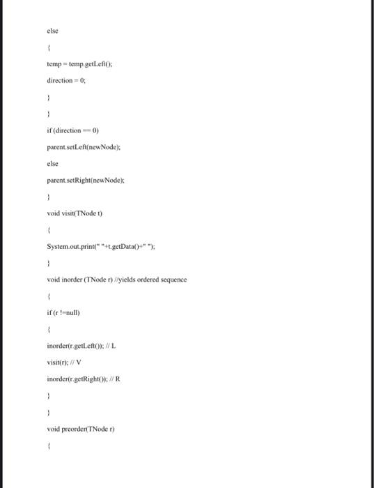 Solved The following Program in java implements a BST. The | Chegg.com