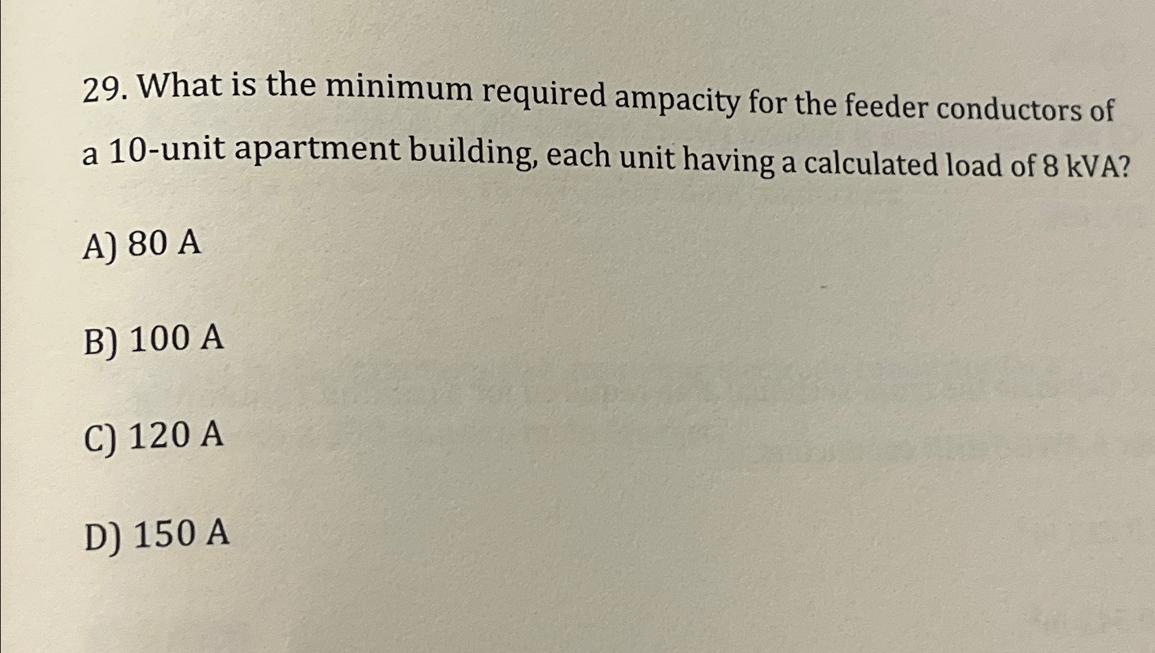 What is the minimum required ampacity for the feeder