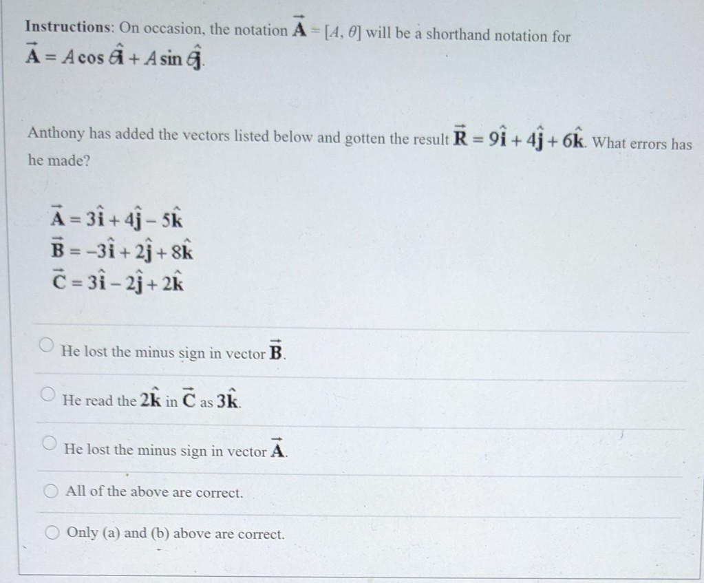 Solved Instructions: On occasion, the notation A = [4, 6] | Chegg.com