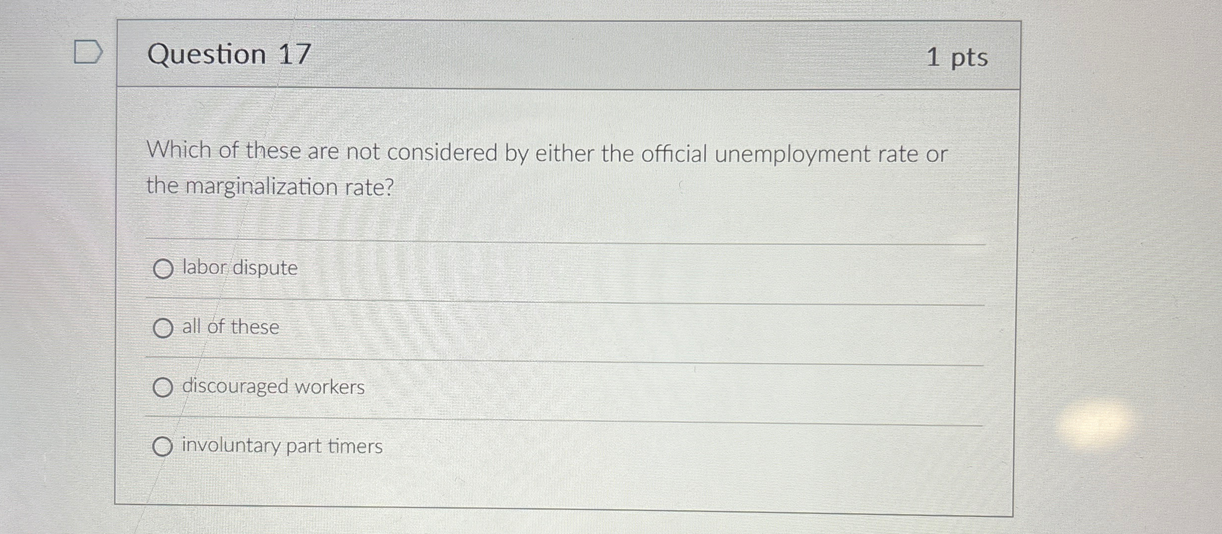 Solved Question 171 ﻿ptsWhich of these are not considered by | Chegg ...