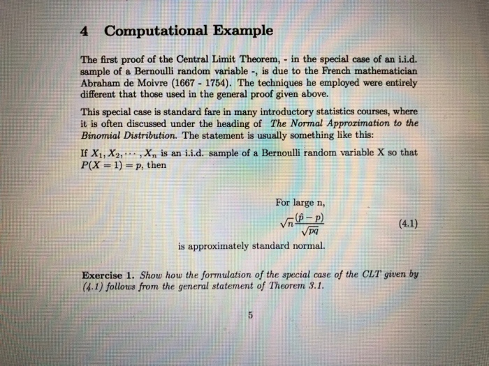 Solved 4 Computational Example The first proof of the | Chegg.com