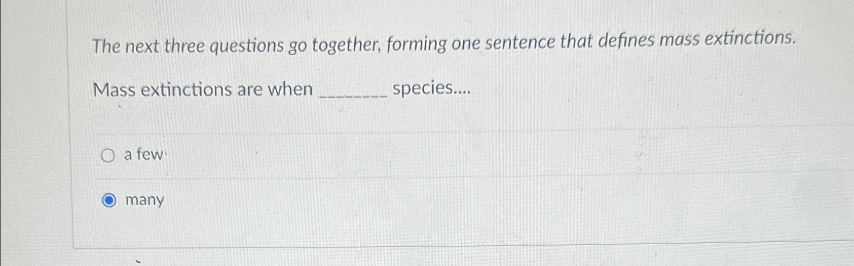 Solved The next three questions go together, forming one | Chegg.com