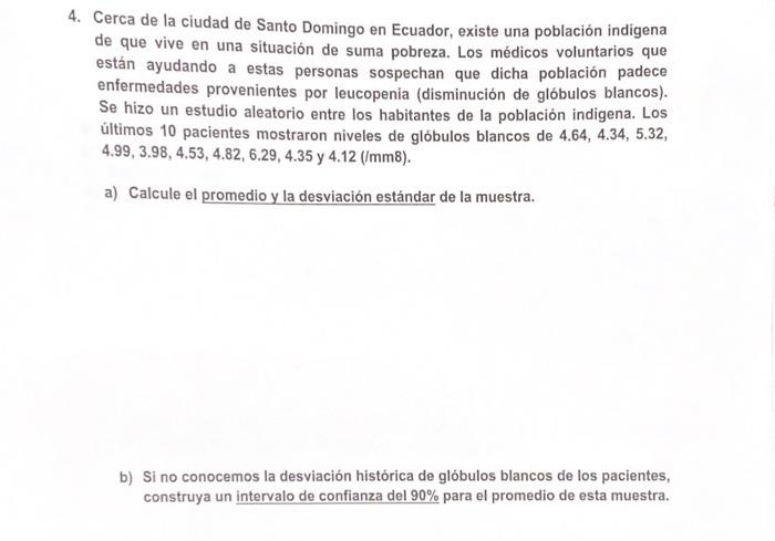 4. Cerca de la ciudad de Santo Domingo en Ecuador, existe una población indigena de que vive en una situación de suma pobreza