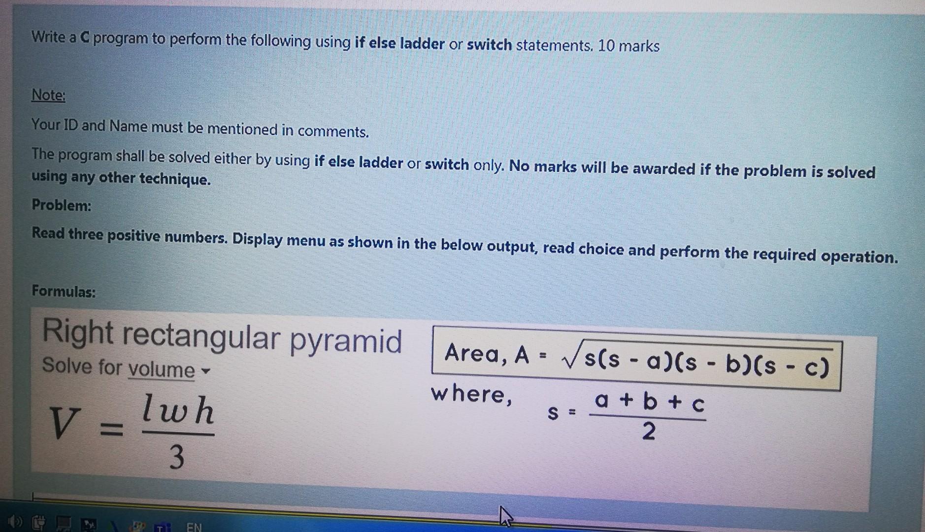 Solved {Only using C language} ( Code C) Rules programs: | Chegg.com
