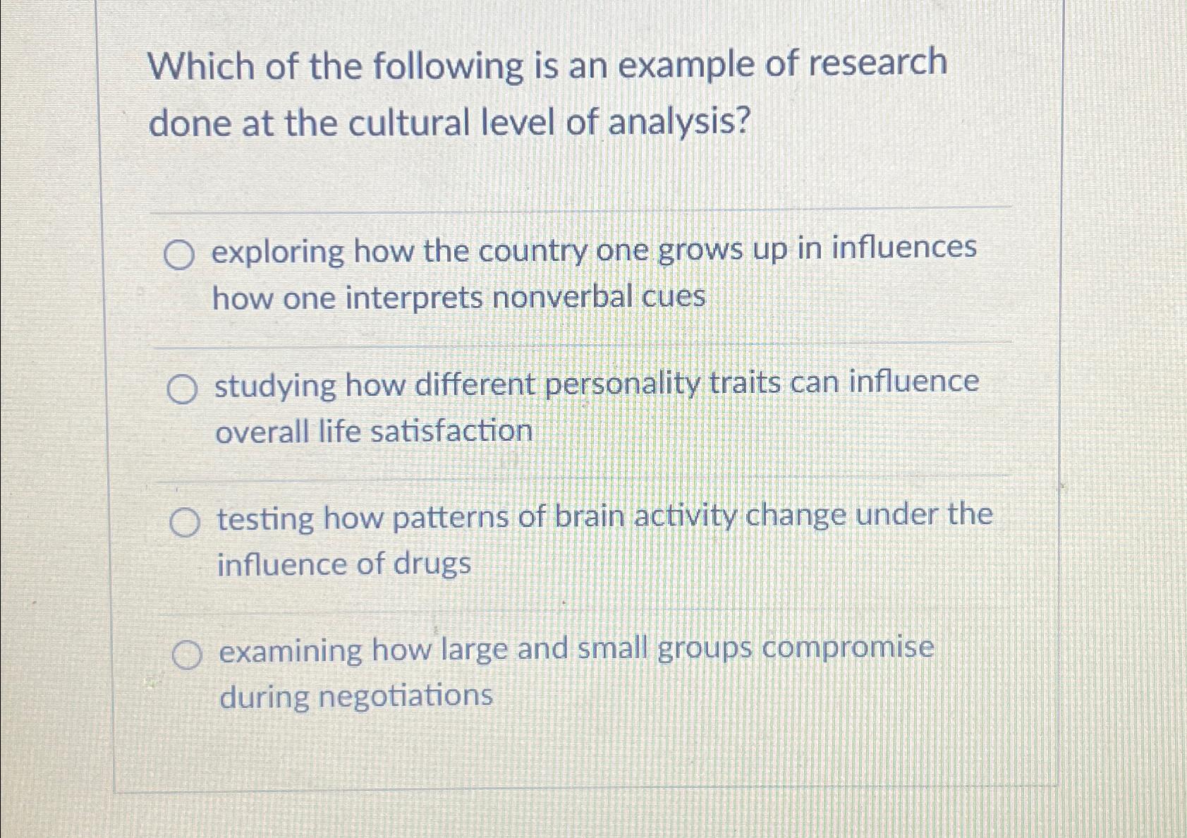 Solved Which of the following is an example of research done | Chegg.com