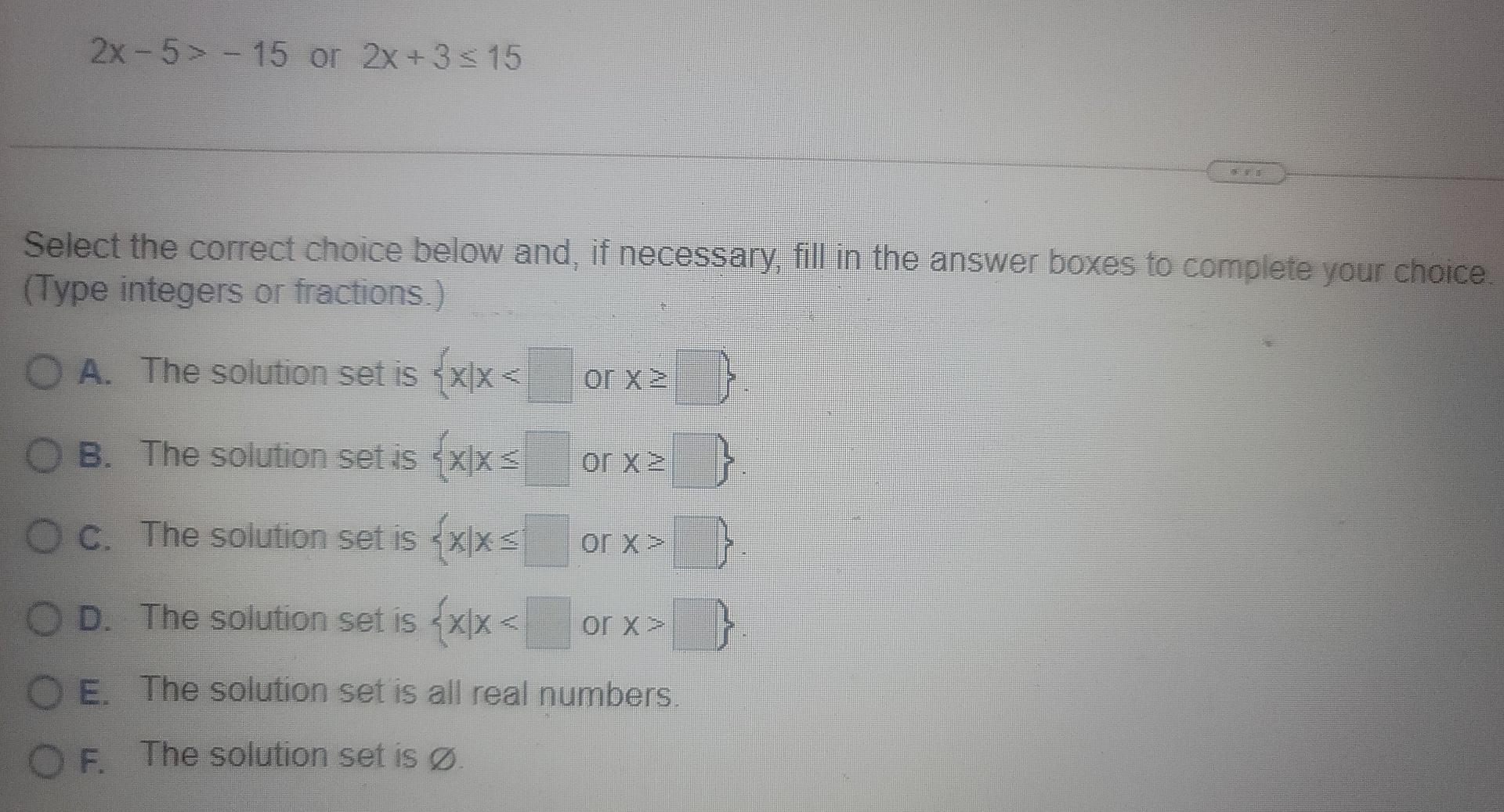 6x 15 =_( 2x 5 answer