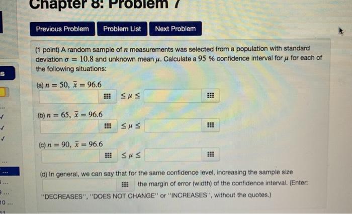 Solved Chapter 8: Problem 6 Previous Problem Problem List | Chegg.com