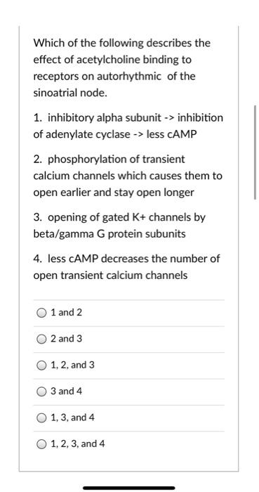 Solved Which of the following describes the effect of | Chegg.com
