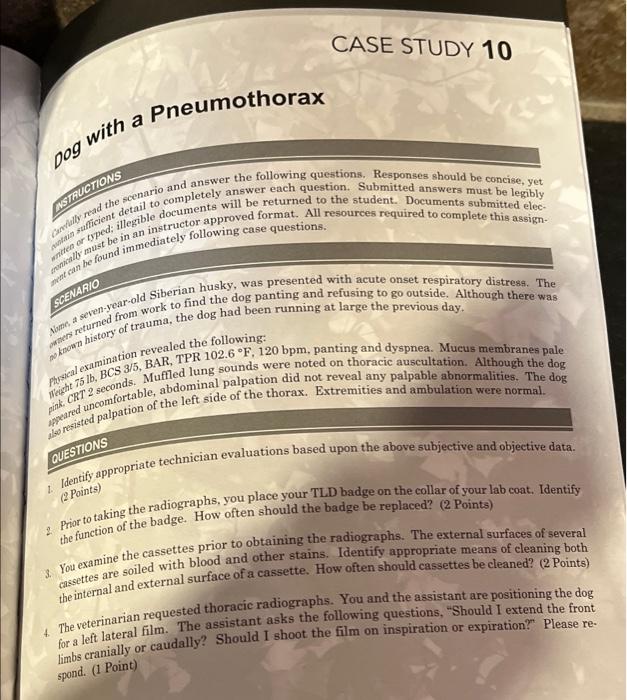 case study pneumothorax answers