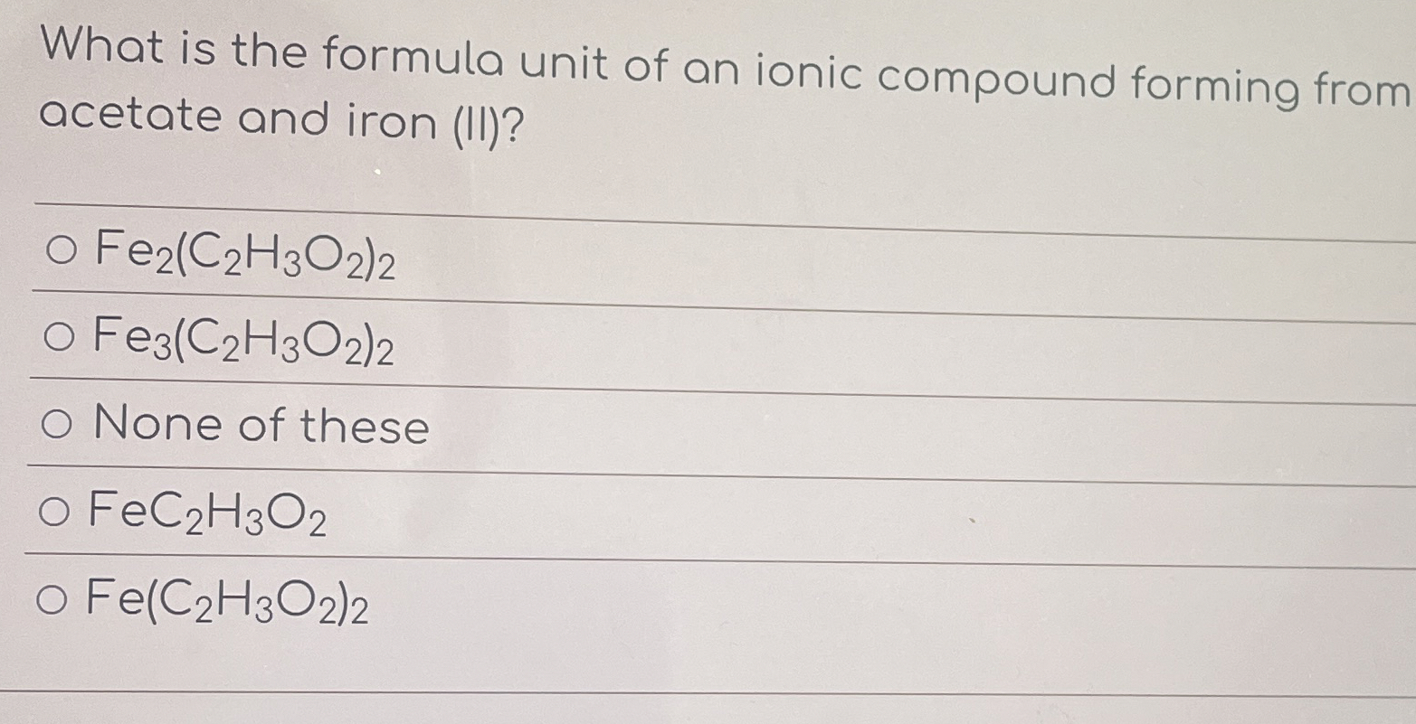 Solved What is the formula unit of an ionic compound forming | Chegg.com