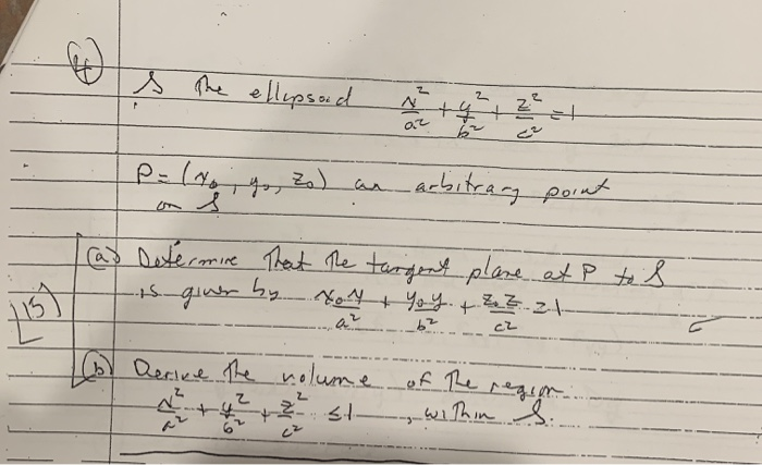 Solved S The Ellipsoid X 4 2 Et P No Go O An Ar Chegg Com