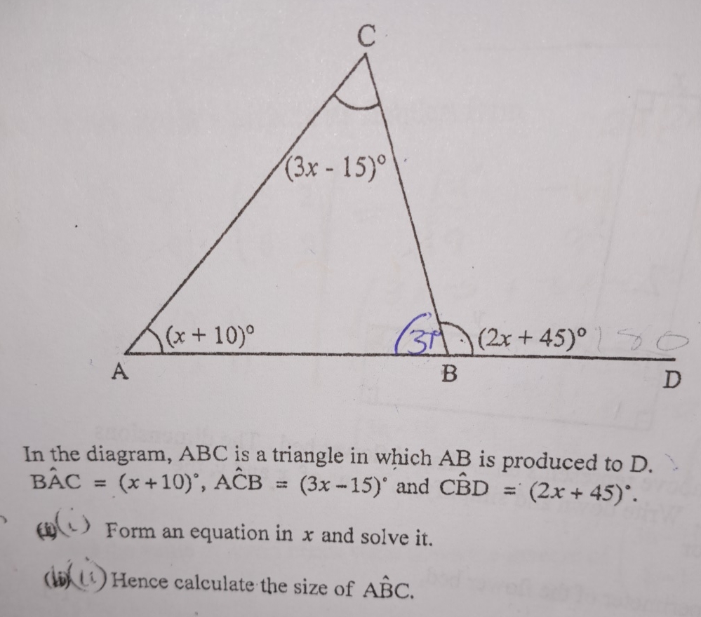 Solved In the diagram, ABC is a triangle in which AB ﻿is | Chegg.com