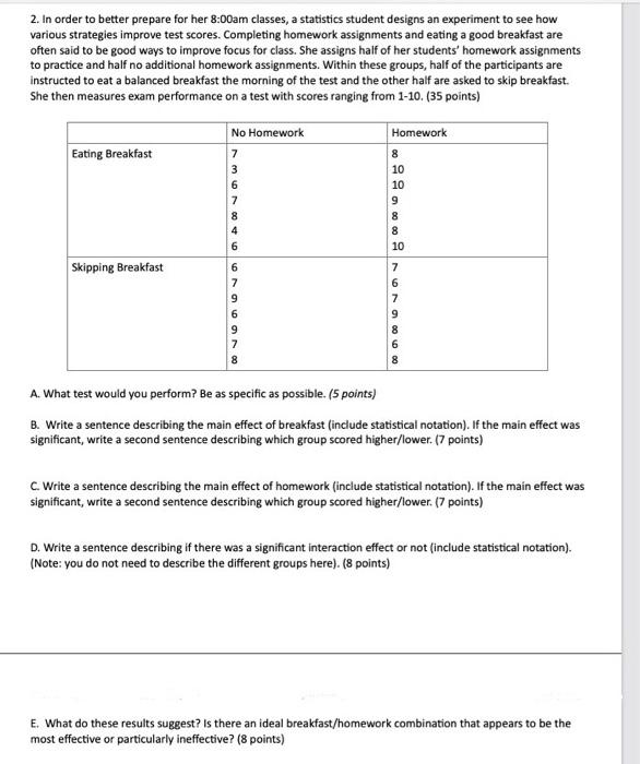 Solved 2. In order to better prepare for her 8:00am classes, | Chegg.com