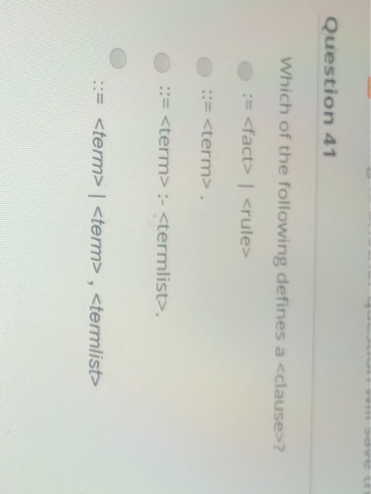 Solved Question 41 Which of the following defines a ? = | | Chegg.com
