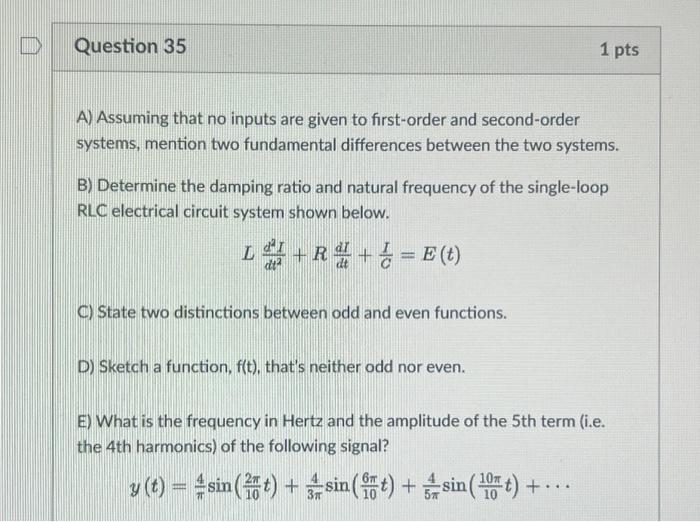 Solved Problem formulation: During a motor speed test, a few | Chegg.com