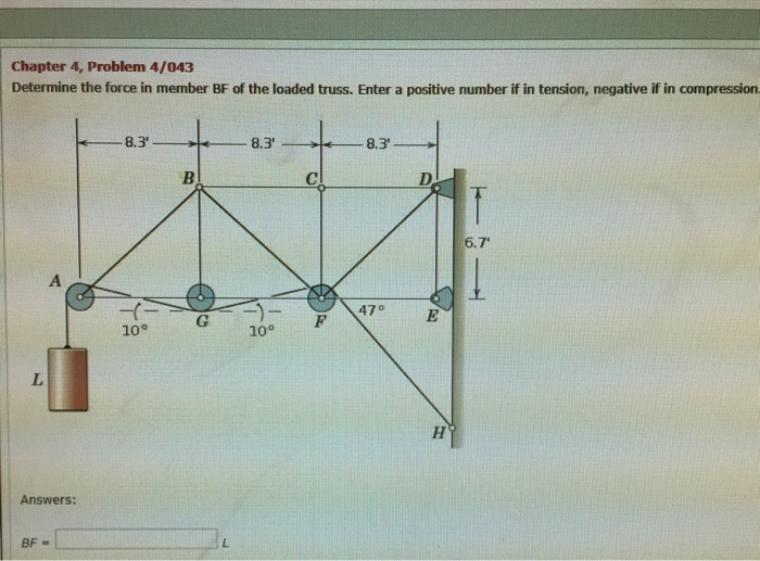 Solved Chapter 4, Problem 4/043 Determine The Force In | Chegg.com