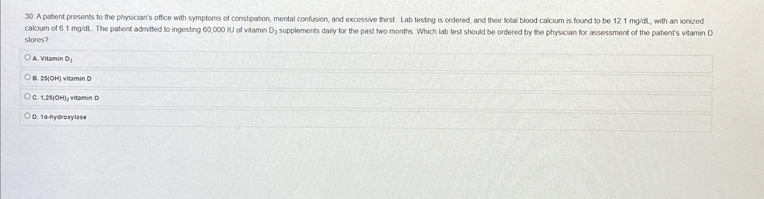Solved A patient presents to the physician's office with | Chegg.com