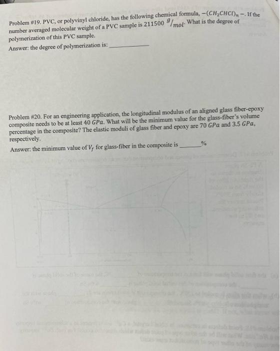 Solved Problem \19. PVC, or polyvinyl chloride, has the
