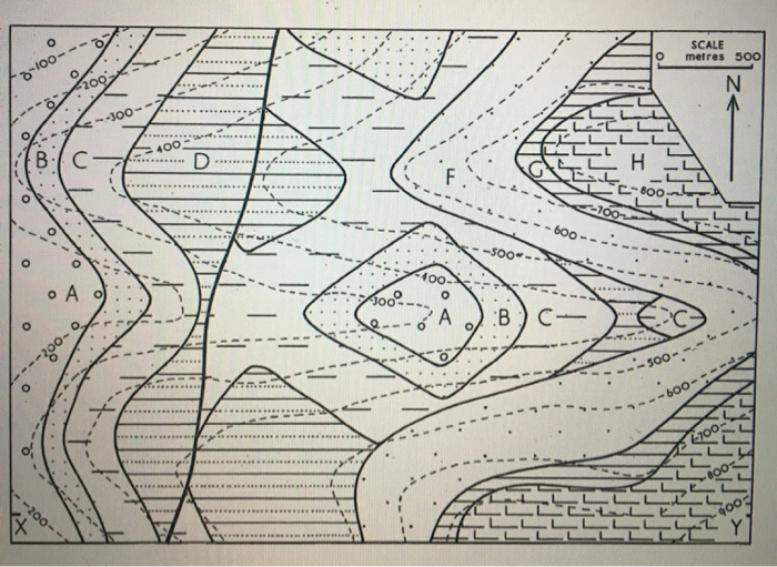 14. Draw the correct symbol of the fault on the map. | Chegg.com