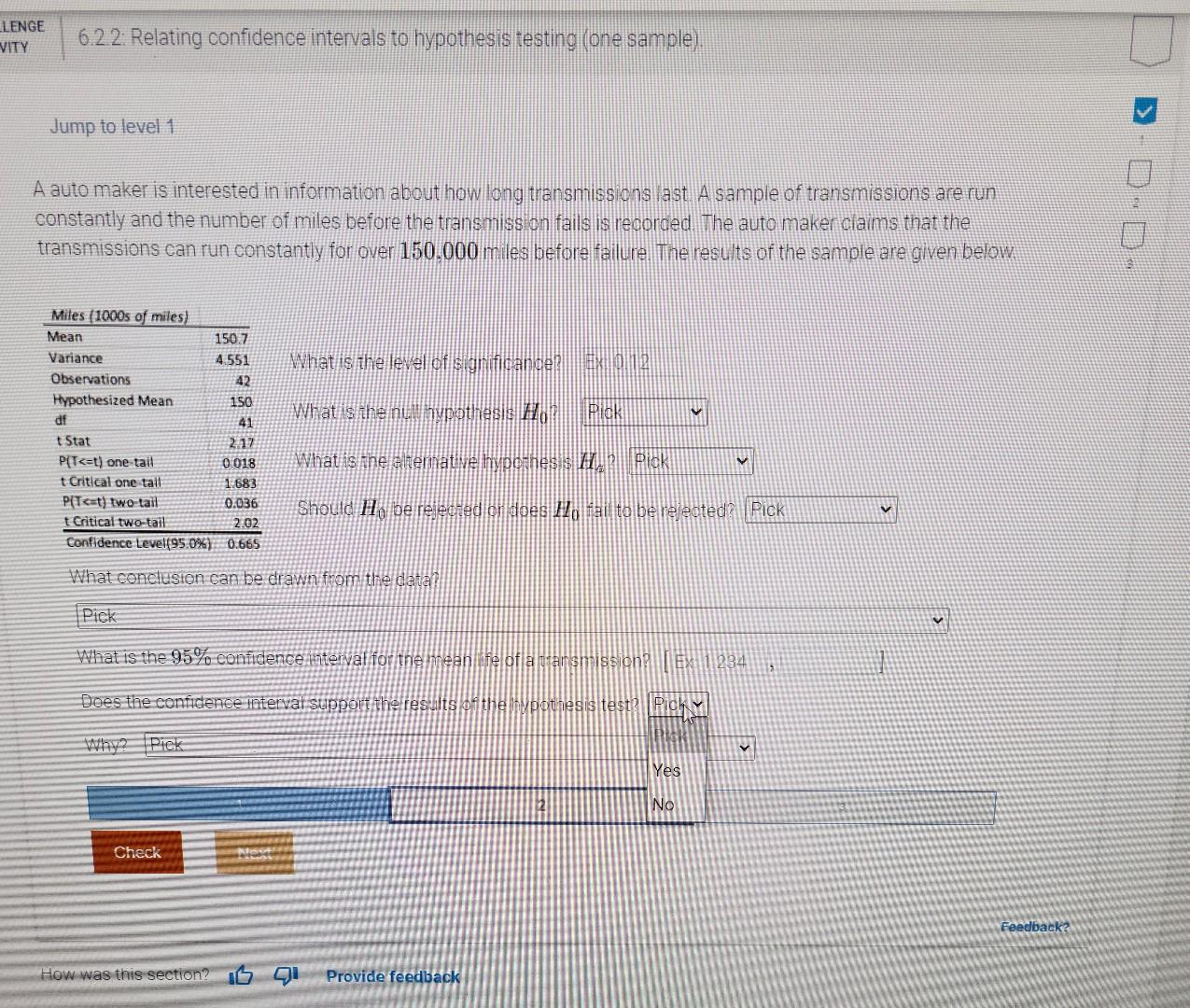 What Is The 95 Confidence Interval For The Mean Life Of A Transmission