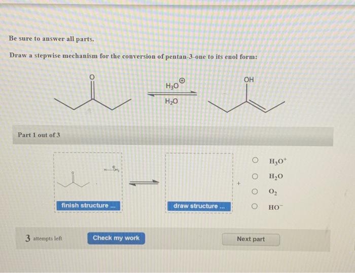 Solved Be sure to answer all parts. Draw a stepwise | Chegg.com