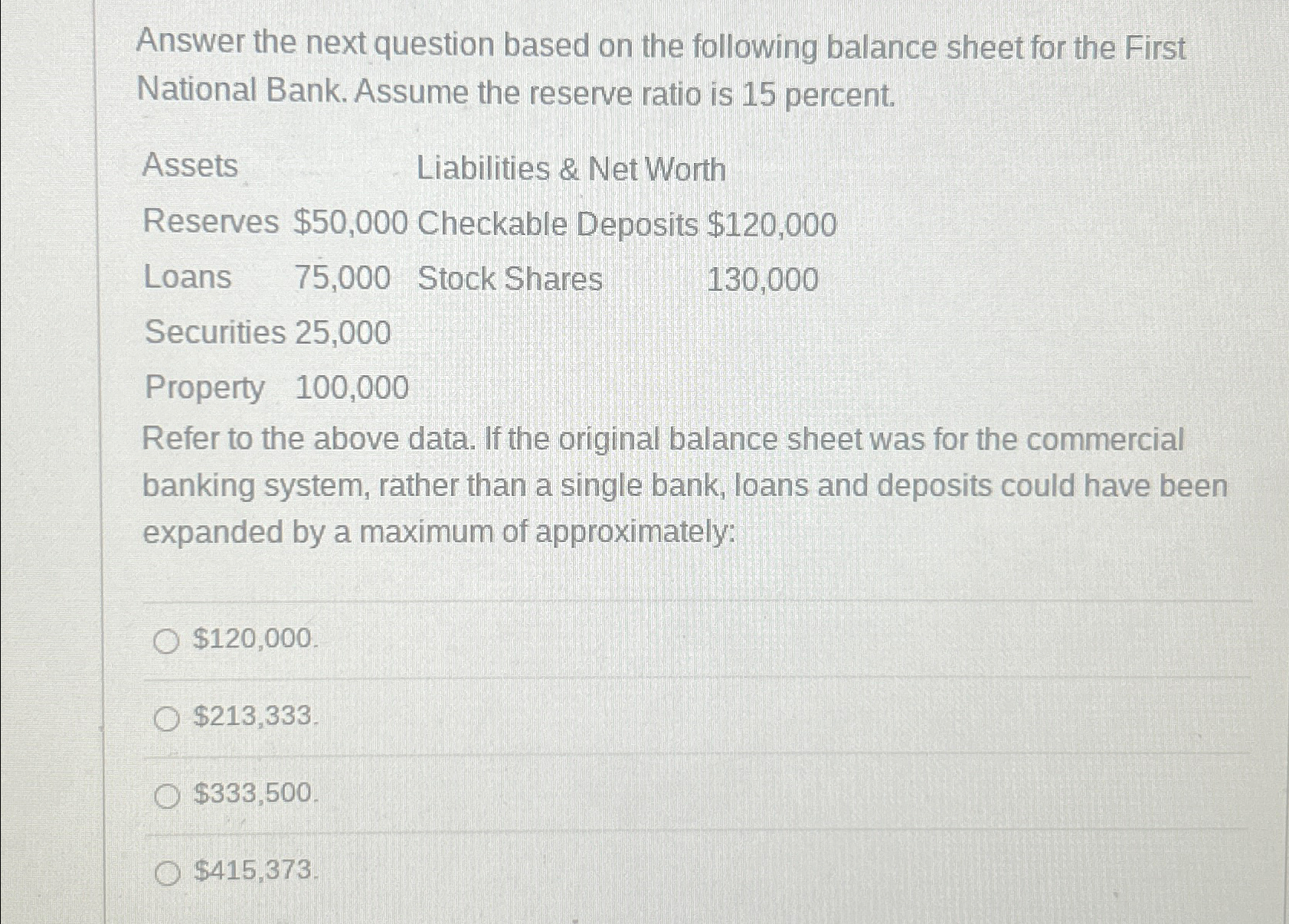 Solved Answer the next question based on the following | Chegg.com