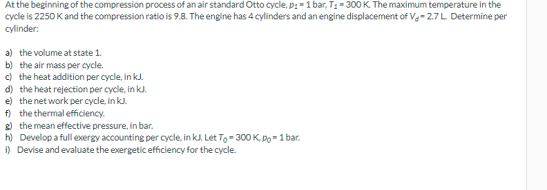 Solved At the beginning of the compression process of an air | Chegg.com