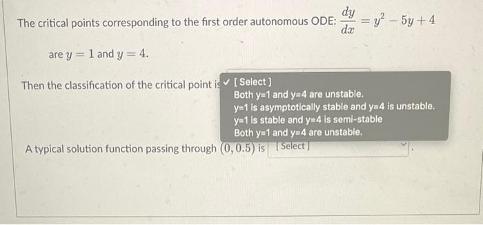 Solved The critical points corresponding to the first order | Chegg.com