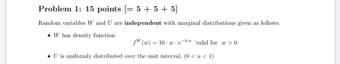 Problem 3: 15 points (= 5 + 5 + 5] = 5 per hour. Use | Chegg.com