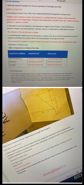 CHEM10 Lab 8 Using the Ideal Gas Law Table 2 | Chegg.com