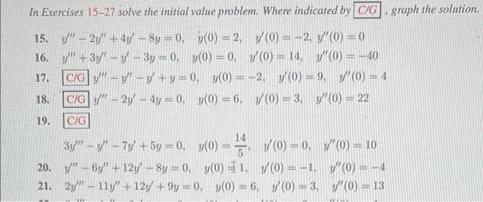 Solved In Exercises 15-27 solve the initial value problem. | Chegg.com