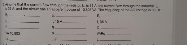 Solved 2. Assume that the current flow through the resistor, | Chegg.com