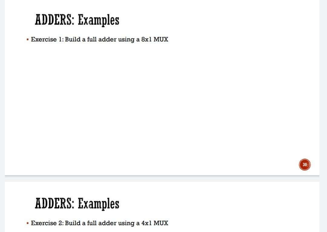 - Exercise 1: Build a full adder using a 8x1 MUX | Chegg.com