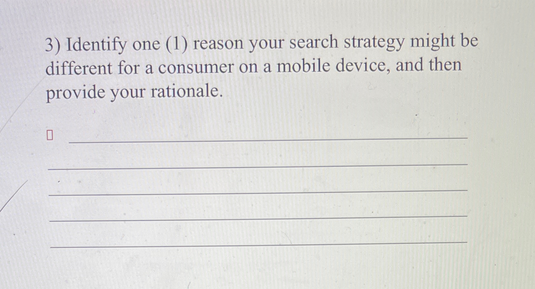 Solved Identify one (1) ﻿reason your search strategy might | Chegg.com