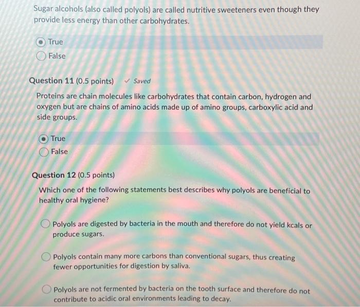 Solved Sugar alcohols (also called polyols) are called