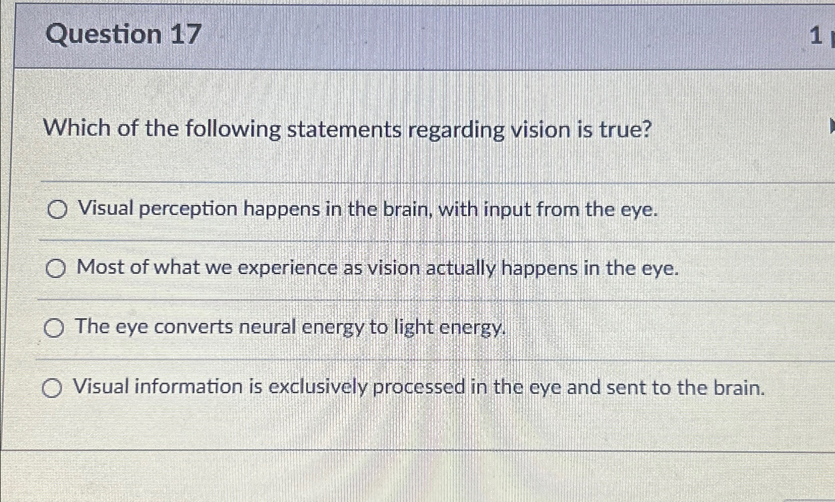 Solved Question 17Which of the following statements | Chegg.com