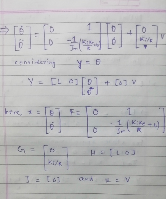 Solved Task 2 Analysis 15 A Dc Motor Can Be Modelled Chegg Com