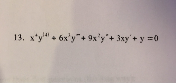 Solved Solve The Following Cauchy Euler Differential Chegg Solved Solve The Following Cauchy Euler Differential Chegg