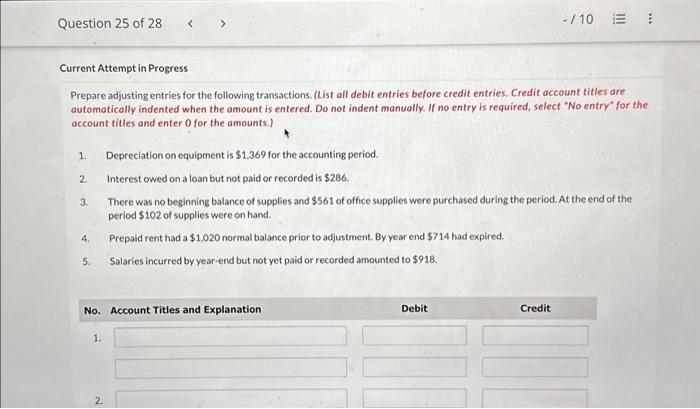 Solved Prepare Adjusting Entries For The Following | Chegg.com