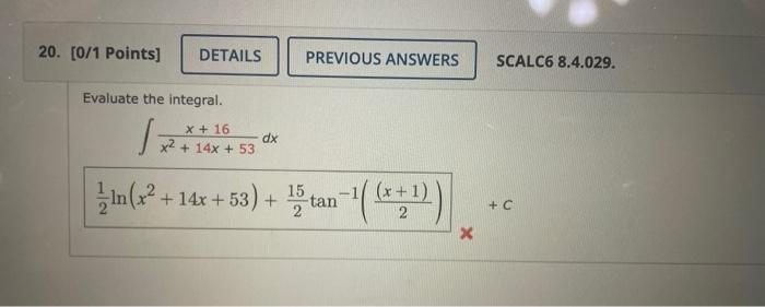 Solved I tried solving this problem but got it wrong. please | Chegg.com