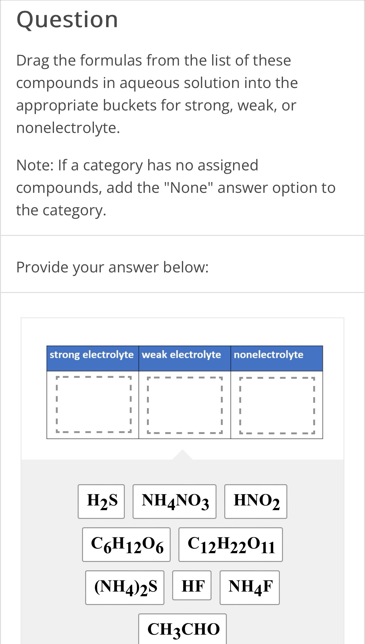 Solved QuestionDrag the formulas from the list of these | Chegg.com