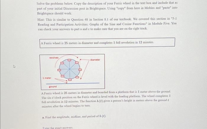 Solved Solve the problems below. Copy the description of | Chegg.com
