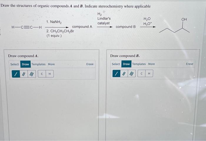 Solved Draw The Structures Of Organic Compounds A And B. | Chegg.com