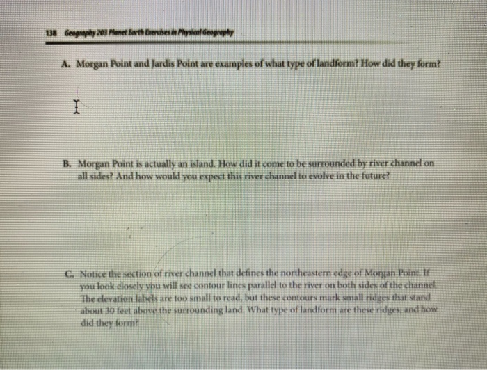 The Map Is Called Topograhphic Map Of A Portion Of Chegg Com