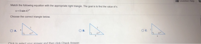 Solved Question Help ! Match the following equation with the | Chegg.com