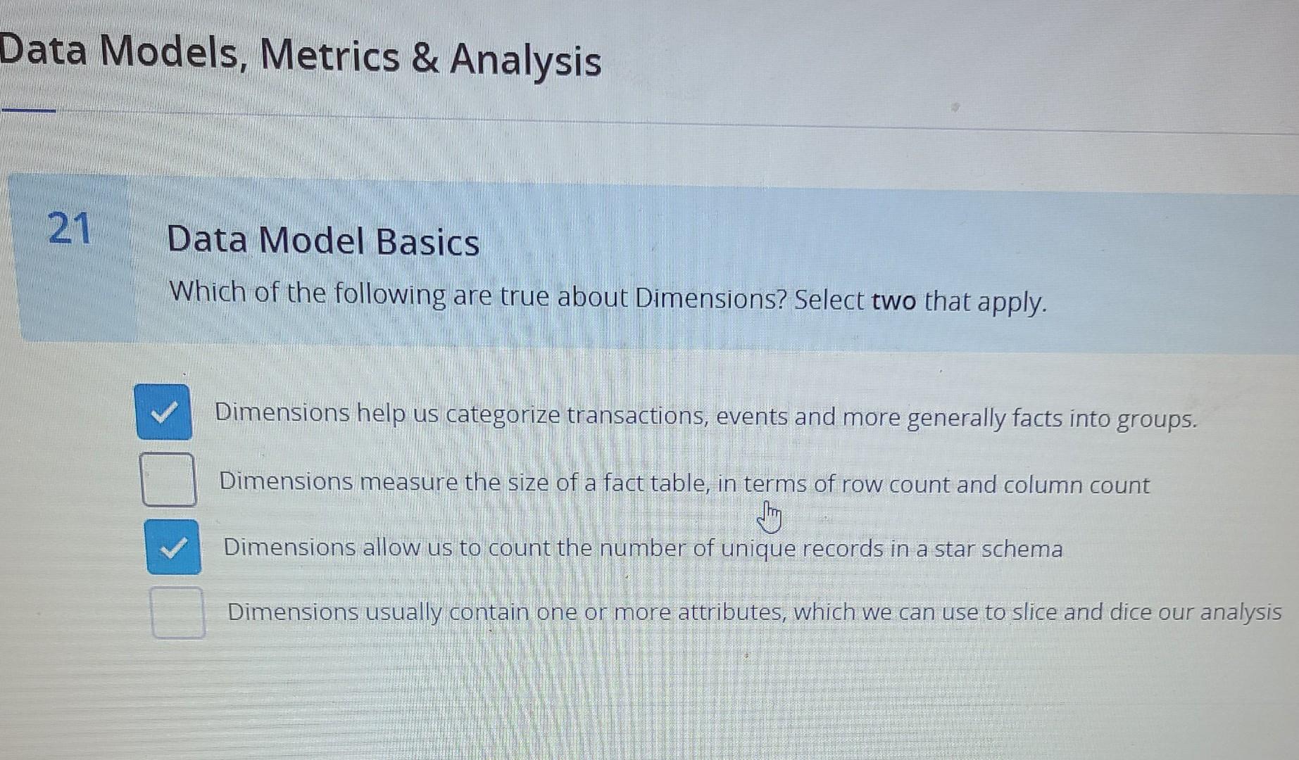 Solved Data Model Basics Which of the following are true Chegg