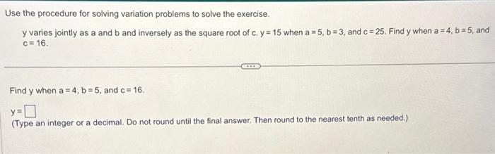 Solved Use the procedure for solving variation problems to | Chegg.com