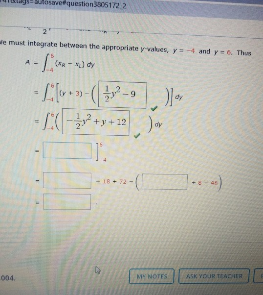 Solved hello I am trying to solve the integration part of | Chegg.com